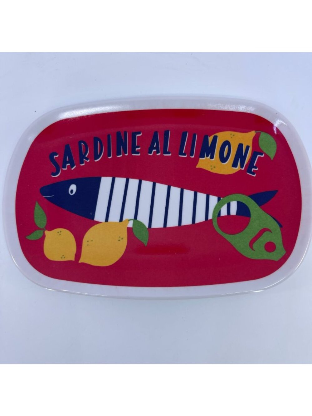 c&c california melamine appetizer plates featuring playful, sardine themed desig - Picture 3 of 5